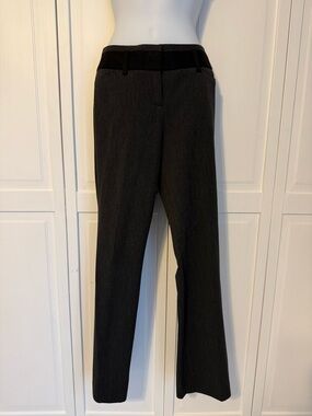 Express Editor Dark Gray Dress Pants w/ Black Accent - 0 Short